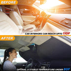 EcoNour Windshield Sunshade for Jeep Wrangler | Sun Visor for UV Rays &amp; Heat Protection | Suitable for Wrangler, Compass, Gladiator &amp; Renegade | Accessories for Jeep Wrangler