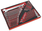 Sealey TBTP03 Tool Tray with Spanner Set 35pc