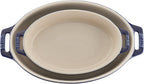 STAUB Ceramics Oval Baking Dish Set, 2-piece, Dark Blue