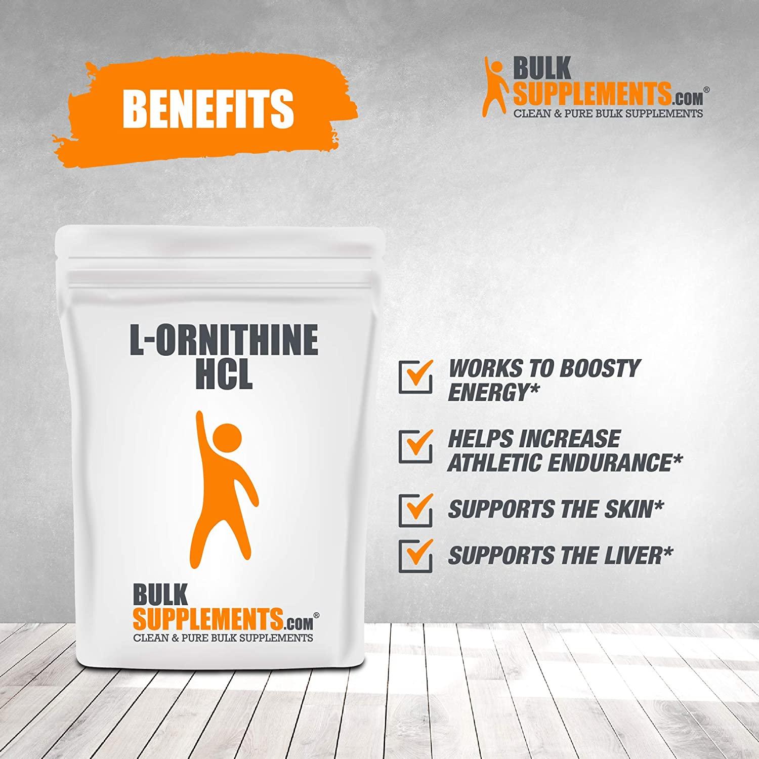 BulkSupplements.com L-Ornithine HCl Powder - Amino Acid Nutritional Supplements - Amino Acids Soy Free - Amino Acids Supplement (25 Kilograms - 55 lbs)