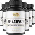 Golden After 50 BP-Activate - Cardiovascular Health Support Supplement - 6 Bottles - Blood Circulation and Nitric Oxide Supplement with Essential Amino Acids - 800mg L Arginine, AAKG, L Citrulline