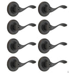 Balboa Venetian Bronze Privacy Bed/Bath Door Lever (8-Pack)