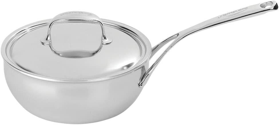Demeyere Atlantis 2.6 Quart Conic Sauteuse Pan with Stainless Steel Lid