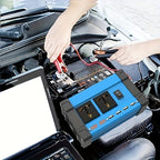 400W Power Inverter: DC 12V to AC 110V with 2 Universal Sockets, 4 USB Chargers &amp; LED Display