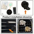 Elevate Your Car's Aroma With This Stylish Elephant Car Air Vent Perfume Clip