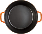 Staub Cast Iron 5.5-qt Round Cocotte - Burnt Orange, Made in France