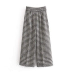 plaid tweed pants