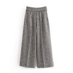 plaid tweed pants