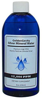 12000 PPM Atomic Particle Colloidal Silver (8 oz.) 1200 Times More PPM Than Other Products - Trace Mineral Colloidal Silver - Pure Mineral Supplement - High PPM Colloidal Silver