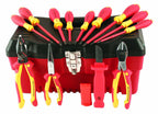 Wiha 32878 Insulated Tool Set with Pliers, Cutters, Xeno, Square, Slotted &amp; Phillips Screwdrivers in Tool Box, 13-Piece