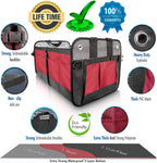 Starling's Car Trunk Organizer - Durable Storage SUV Cargo Organizer Adjustable, Bordeaux