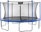 Upper Bounce 15-Foot Trampoline, with Enclosure Net, Blue