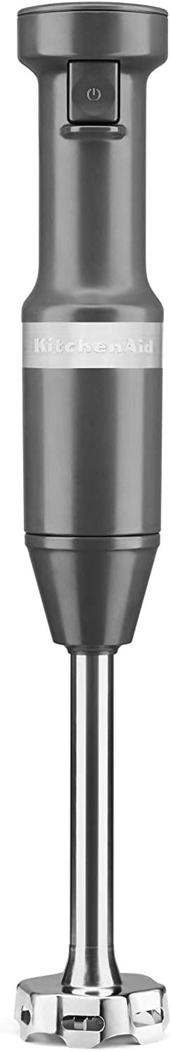 KitchenAid Variable Speed Corded Hand Blender - KHBV53, Matte Charcoal Grey, 8 in