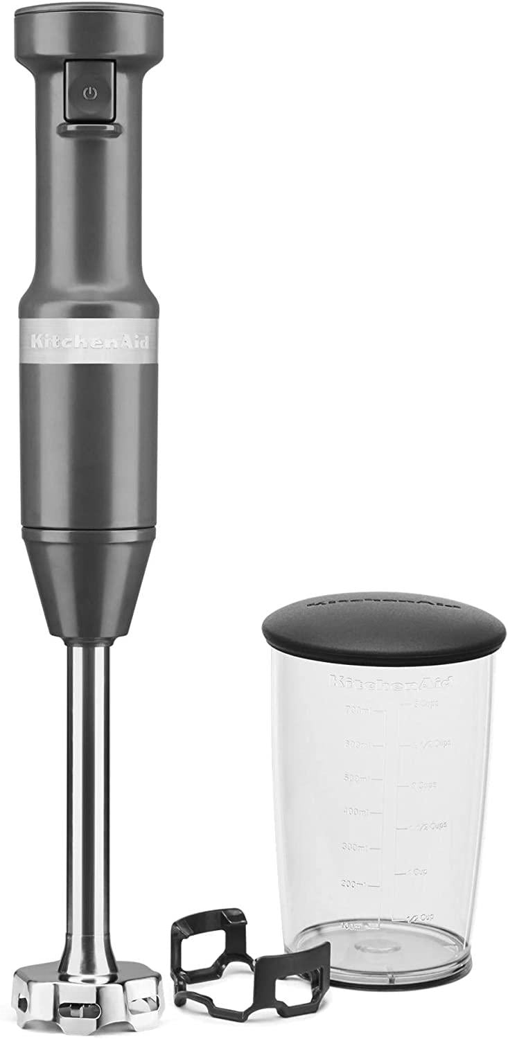 KitchenAid Variable Speed Corded Hand Blender - KHBV53, Matte Charcoal Grey, 8 in