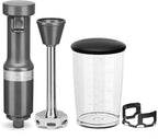 KitchenAid Variable Speed Corded Hand Blender - KHBV53, Matte Charcoal Grey, 8 in