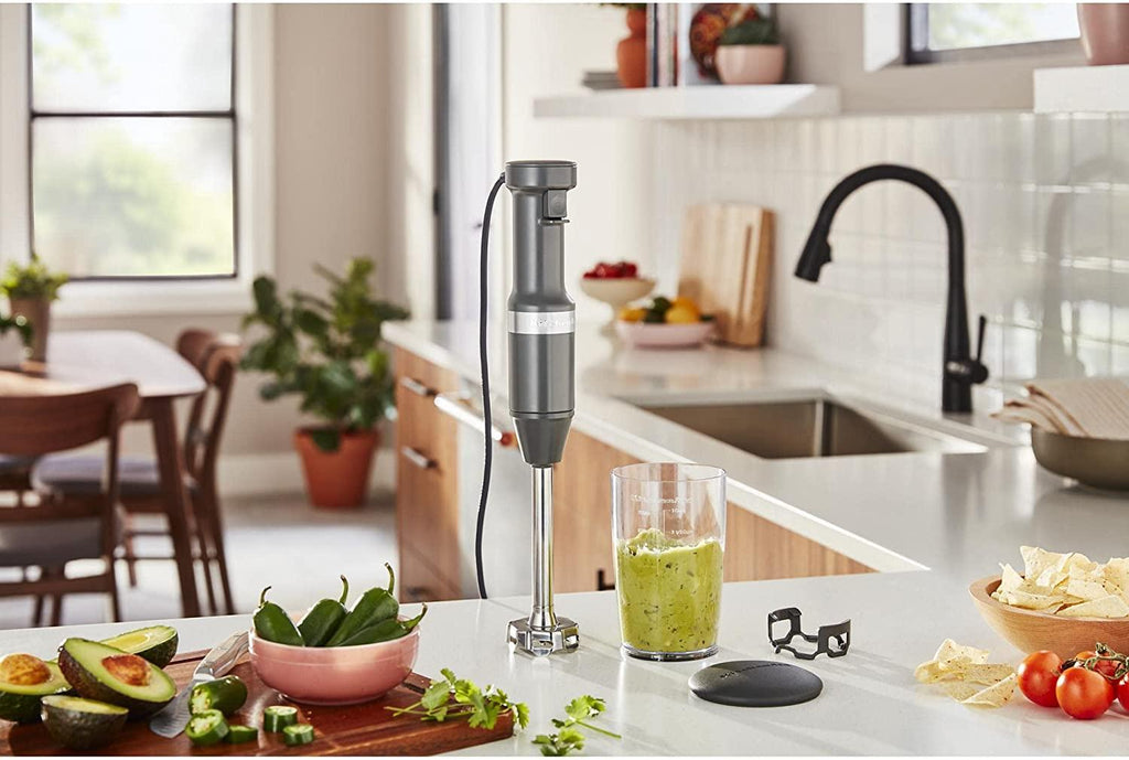 KitchenAid Variable Speed Corded Hand Blender - KHBV53, Matte Charcoal Grey, 8 in