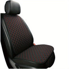 Car Seat Cover, Breathable Flax Four Seasons Car Seat Cushion Protector Pad Front Pad Fit For Most Cars Front Chair Cushion