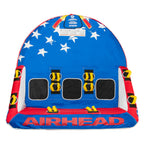 Airhead Patriot 3-Person Towable Kwik Connect Chariot Style Reversible Tube