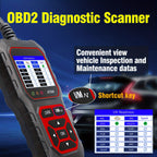 Car Code Reader, OBD2 Car Code Scanner VoltaTester Engine Fault Code Scanner CranAnd Charging Tester Diagnostic Tool For OBDII Protocol Cars