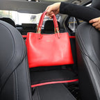 LarCapacity Car Seat Net Pocket, Handbag Purse Holder Bag Organizer StoraPet Net Barrier Dog Pouch Between Back Seats