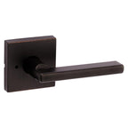 Halifax Square Venetian Bronze Privacy Bed/Bath Door Lever
