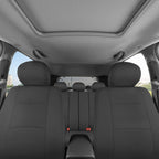 BDK PolyPro Car Seat Covers Full Set in Solid Charcoal – Front and Rear Split Bench Seat Covers for Cars, Easy to Install, Accessories for Auto Trucks Van SUV