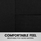 BDK PolyPro Seat Covers Full Set in Solid Black – Front and Rear Split Bench Covers, Easy to Install for Auto Trucks Van SUV Car