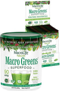 MacroLife Naturals Macro Greens 5ct Survival Bundle - 38 Superfood Powder, Antioxidant-Herbal Blend, Non-GMO Vegan, Immune - 4 x 30oz (360 Servings) + 12 Packet Travel Box