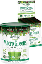 MacroLife Naturals Macro Greens 5ct Survival Bundle - 38 Superfood Powder, Antioxidant-Herbal Blend, Non-GMO Vegan, Immune - 4 x 30oz (360 Servings) + 12 Packet Travel Box