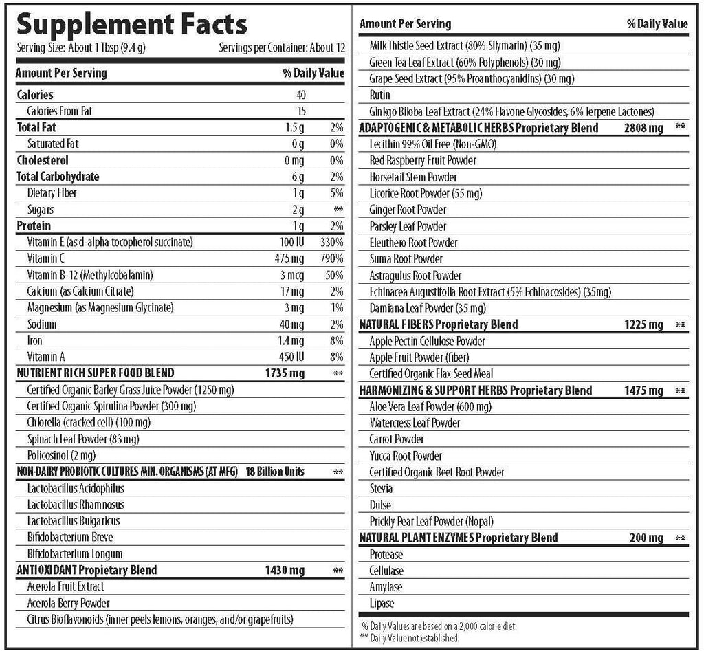 MacroLife Naturals Macro Greens 5ct Survival Bundle - 38 Superfood Powder, Antioxidant-Herbal Blend, Non-GMO Vegan, Immune - 4 x 30oz (360 Servings) + 12 Packet Travel Box