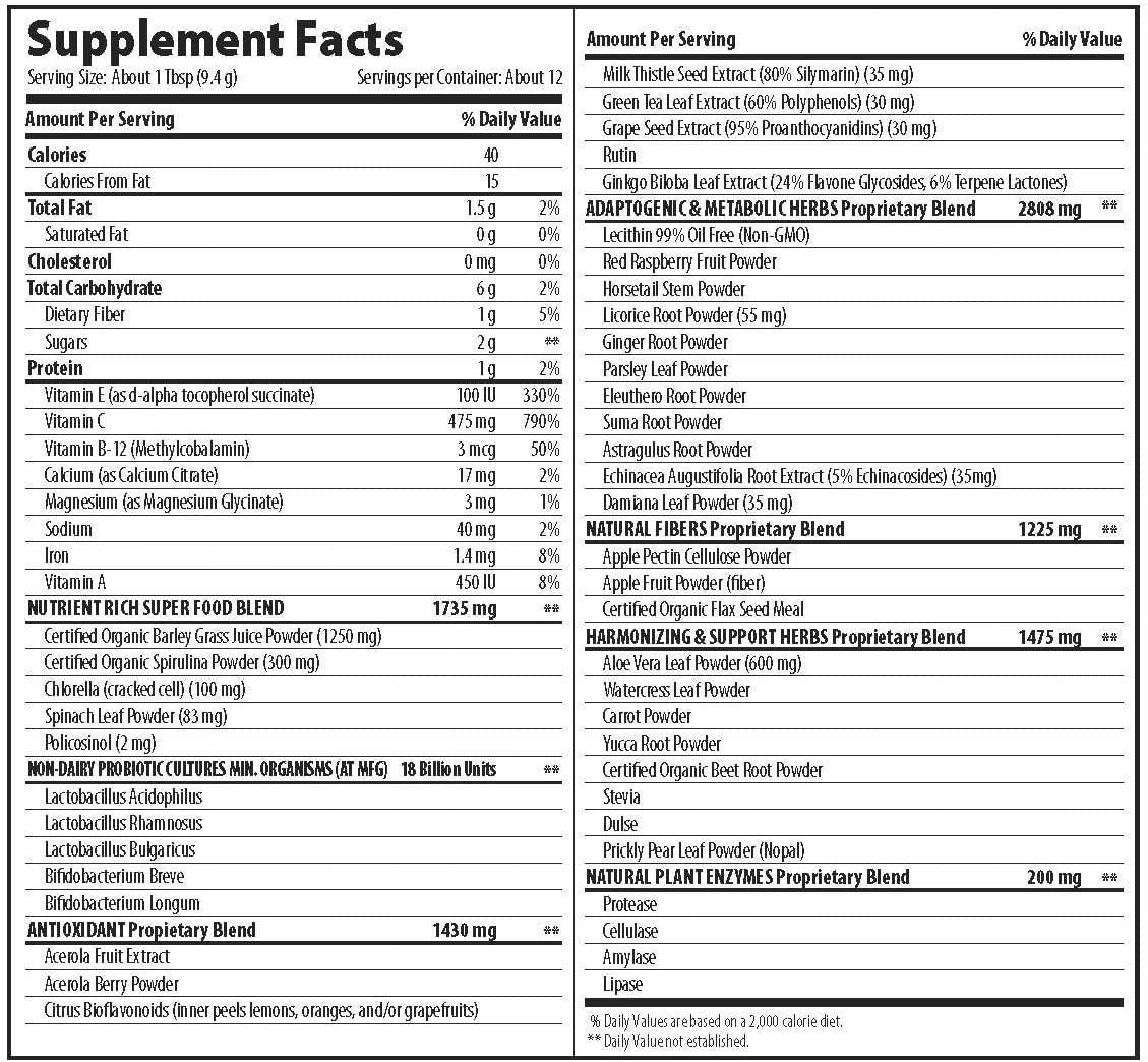 MacroLife Naturals Macro Greens 5ct Survival Bundle - 38 Superfood Powder, Antioxidant-Herbal Blend, Non-GMO Vegan, Immune - 4 x 30oz (360 Servings) + 12 Packet Travel Box