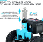 AlphaWorks Trailer Dolly Electric Power 2800LBS Max Trailer Weight, 450LBS Max Tongue Weight, DC 24V 800W 12V 7Ah Powered Heavy Duty Commercial Jack Lever 2" Ball Mount Included