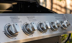 5-Burner Propane Gas Grill with Side Burner Wheels BBQ Outdoor