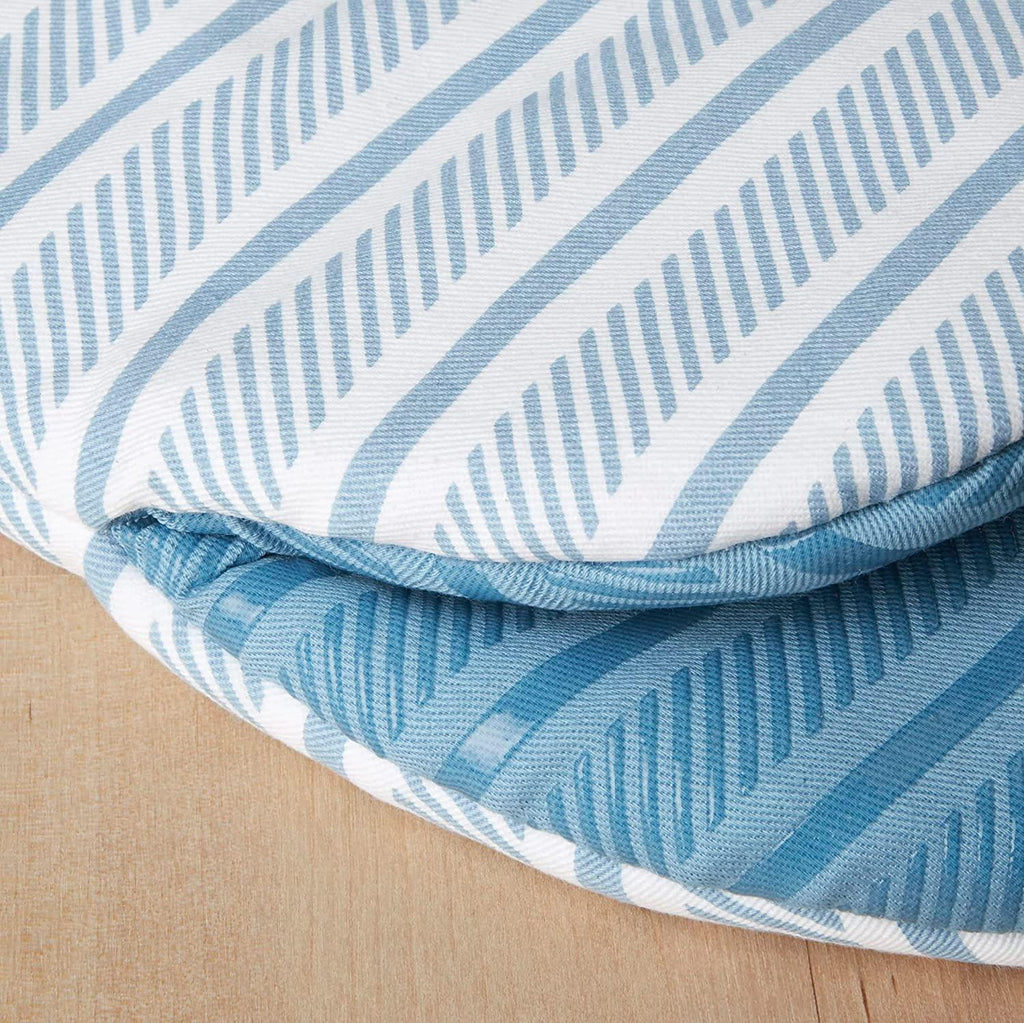 KitchenAid Albany Mini Cotton Oven Mitts with Silicone Grip, 5.5"x8", Blue Velvet 2 Count