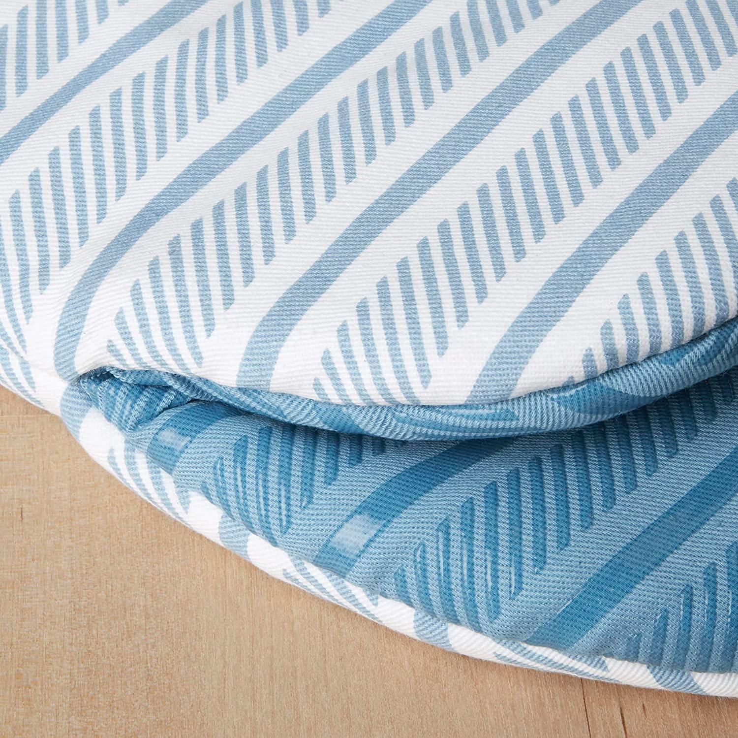KitchenAid Albany Mini Cotton Oven Mitts with Silicone Grip, 5.5"x8", Blue Velvet 2 Count