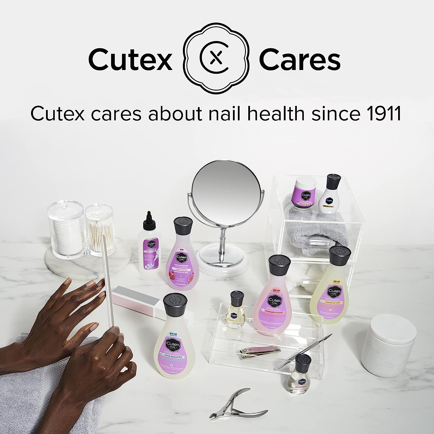 Cutex Gel Nail Polish Remover, Ultra-Powerful &amp; Removes Glitter and Dark Colored Paints, Tropical Breeze Scent, 15.2 Fl Oz