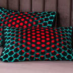 3pcs Y2K Stereoscopic Dense Holes Pattern Bedding Set, Colorful Duvet Cover Set (Without Quilt)