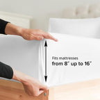 Queen Size 4 Piece Sheet Set - Comfy Breathable &amp; Cooling Sheets - Hotel Luxury Bed Sheets for Women &amp; Men - Deep Pockets, Easy-Fit, Extra Soft &amp; Wrinkle Sheets - White Oeko-Tex Bed Sheet Set