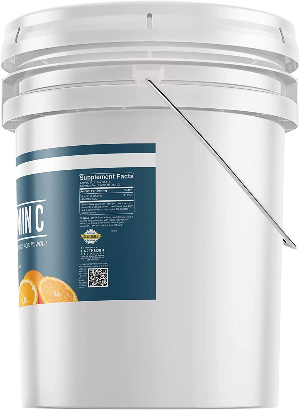 Vitamin C Powder (Ascorbic Acid) (5 Gallon) Resealable Bucket, Antioxidant, DIY Skin Care