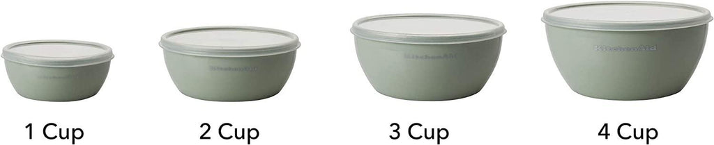KitchenAid Prep Bowls with Lids, Set of 4, Pistachio