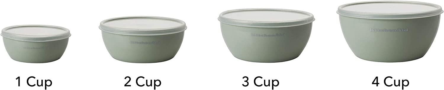 KitchenAid Prep Bowls with Lids, Set of 4, Pistachio
