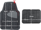 FH Group Automotive Floor Mats - Heavy-Duty Rubber Floor Mats for Cars, Universal Fit Full Set, Climaproof &amp; Trimmable Floor Mats for Most Sedan, SUV, Truck, Black