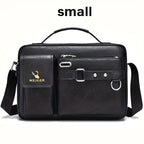 【WEIXIER】 Men's PU Material Crossbody Bag Men's Business Crossbody Bag Portable Shoulder Bag Casual Bag Men's Bag Gift For Father /Anniversary