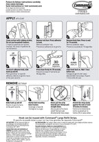 Command Large Utility Hooks, Damage Free Hanging Wall Hooks with Adhesive Strips, No Tools Wall Hooks for Hanging Decorations in Living Spaces, 7 White Hooks and 12 Command Strips