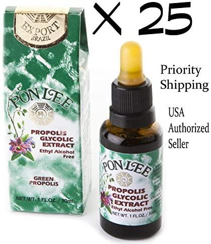 PON LEE Brazil Green Bee Propolis Liquid Extract NO Alcohol 30ML 25 Pack