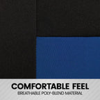 BDK PolyPro Car Seat Covers Full Set in Blue on Black – Front and Rear Split Bench Seat Covers, Easy to Install, Car Accessories for Auto Trucks Van SUV