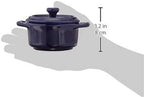 STAUB Ceramics Mini Round Cocotte Set, 3-piece, Dark Blue