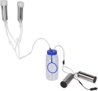 Electric MilMachine Kit, Portable  Steel Milker with 2 Pumps & Brush 2L Minitype Milker Machine for Goat Cow (100-240V)