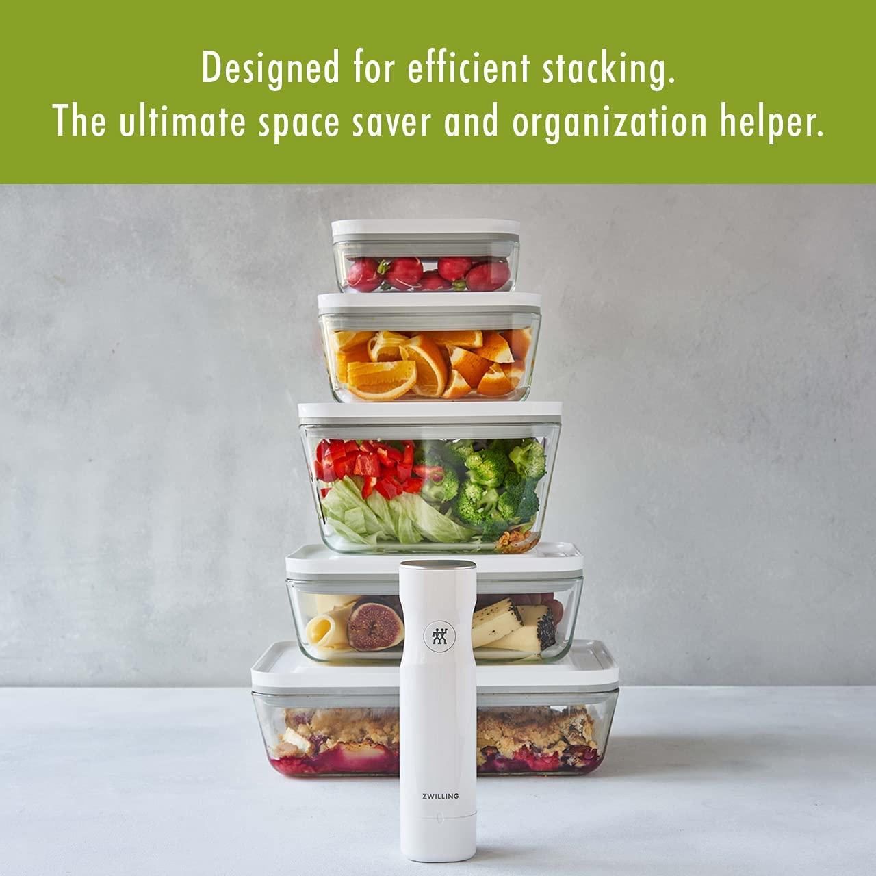 ZWILLING Fresh & Save Medium Glass Airtight Food Storage Container, Meal Prep Container, Food Saver