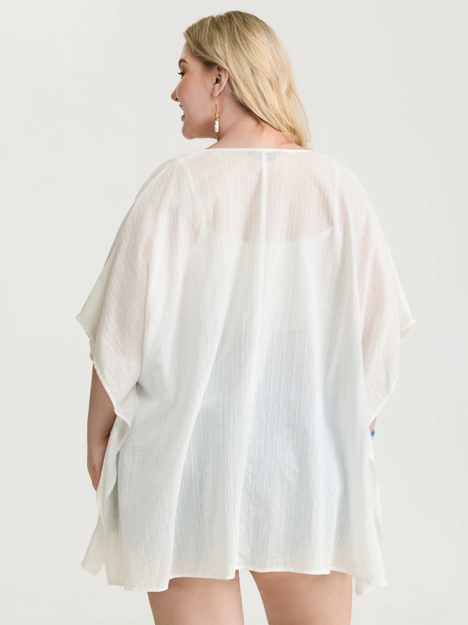 Pure Cotton Tassels Sheer Kimono